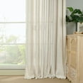 thumbnail image 6 of Linen Curtains 83 inch Light Filtering Curtain for Living Room Bedroom, Wide Drapes with Rod Pocket Back Tab, 6 of 7
