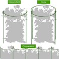 thumbnail image 7 of 16 Pack Plant Support Stakes, Half Round Metal Garden Plant Stake Indoor Peony Cages and Supports, Green Plant Support Ring Border for Tomato,Hydrangea,Flower Outdoor (10" Wide x 15.8" High), 7 of 7