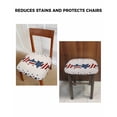 thumbnail image 6 of 4th of July Chair Seat Covers for Dining Room Stretch Chair Seat Covers Set of 6, Patriotic Blue Red Star Independence Day Chair Seat Protector Cushion Slipcovers for Kitchen Restaurant Office, 6 of 6