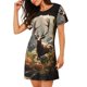 thumbnail image 2 of Disketp Enchanted Deer In Cave para Camisón Corto de Manga Corta para Mujeres, Camisón Cómodo con Escote Redondo, Bonito y Confortable, 2 of 6