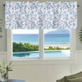 thumbnail image 3 of Valance for Windows,Blue Wildflower Country Herb Valances Curtain Rod Pocket Valance for Kitchen Bedroom Living Room Bathroom,Watercolor Floral Leaves Short Curtains Window Treatment 54x18in, 3 of 9