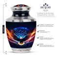 thumbnail image 2 of MUKTIVE Eagle Urn for Human Ashes Adult Female - Military Urns for Human Ashes Adult Mom - Black Funeral Urns for Cremation - 10 Inch Large Urn for Men, 2 of 7