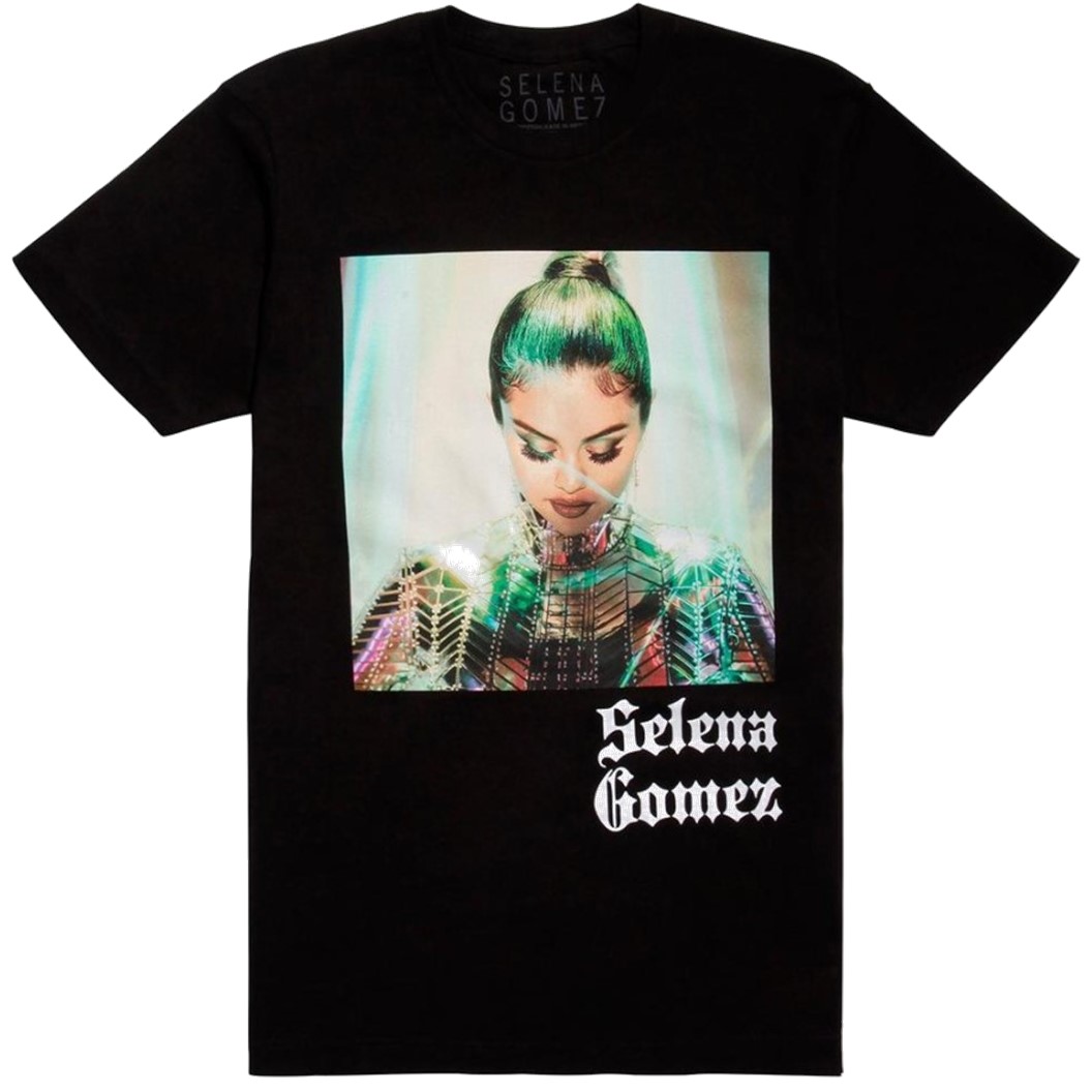 Ladies Selena Gomez Black Gloves Tee T-Shirt Donna – Maglietta Ufficiale Con Stampa Accattivante, Cotone Morbido