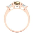 thumbnail image 4 of 2.82 ct Emerald Cut Yellow Moissanite Three-Stone Engagement Ring for Women in 18K Rose Gold, 4 of 5