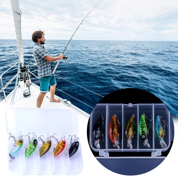 Caja de pesca de río de 5 uds con juego de cebo falso 4,5 cm/4g cebo Mini cebo Wmkox8yii jkg799