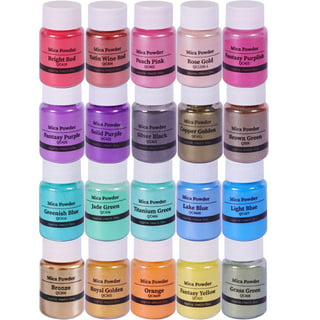SEISSO 15 Bottles Mica Powder Set, Epoxy Resin Dye, Pearlescent Color  Pigment, Cosmetic Grade Pigment for DIY Arts, Slime, Bath Bombs, Nail  Polish