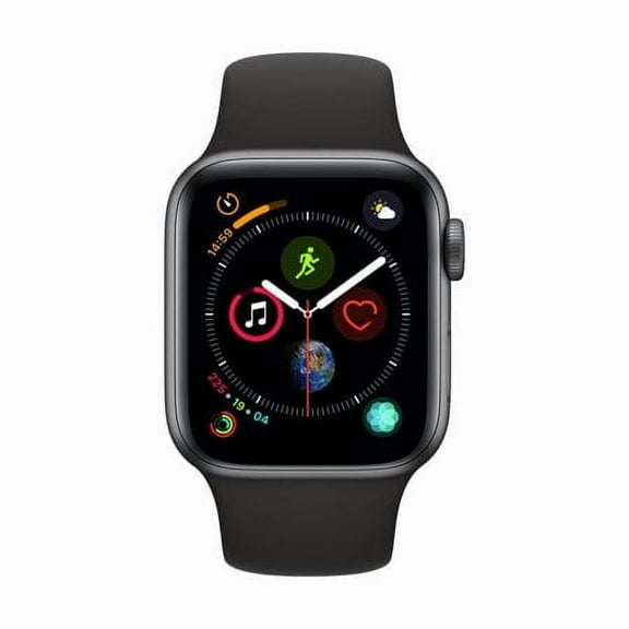 Restored Watch Series 4 40mm Space Gray Aluminum Case Black Sport Band GPS   Cellular MTUG2LL/A (Refurbished)
