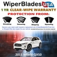 thumbnail image 2 of 2015 Infiniti QX50 Beam Wiper Blades Wipers w/1yr Warranty (Set of 3) w/Rear Wiper (WiperBladesUSA), 2 of 5