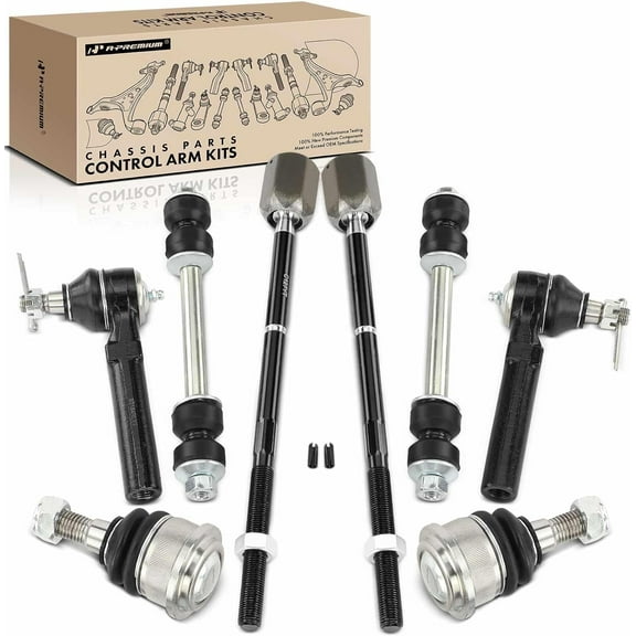 A-Premium 8Pcs Front Suspension Kit Stabilizer Bar Link Tie Rod End Ball Joint Compatible with Ford Mustang 1994-2004