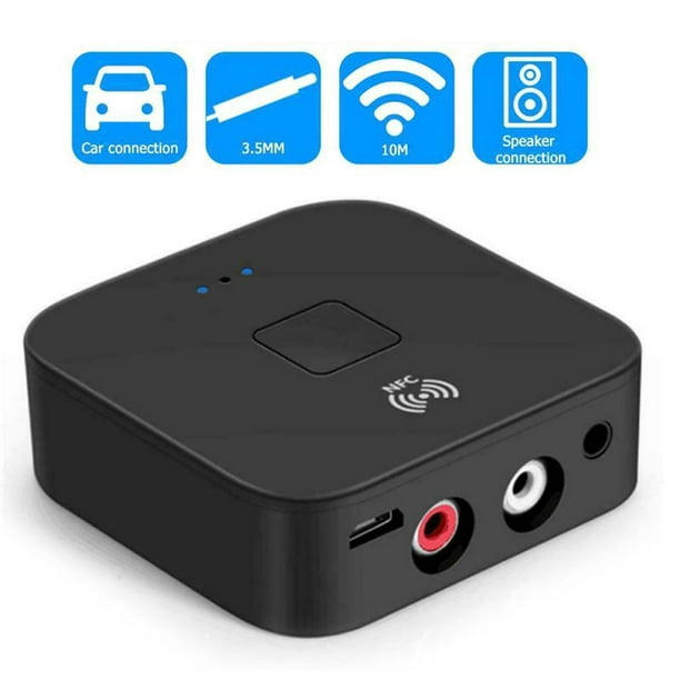 NFC Bluetooth 5.0 Récepteur 3,5 mm APTX LL AUX RCA Jack Adaptateur sans fil  Auto Car Bluetooth Audio Receiver Couleur: noir 