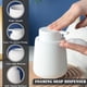 thumbnail image 2 of Dispensador de bomba de mano para loción de baño, dispensador de jabón espumoso blanco, dispensador de líquido para platos de cerámica para cocina, dispensador de lavado de manos, dispensado, 2 of 5