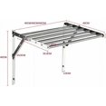 thumbnail image 5 of Stainless Steel Wall Mount Clothes Drying Rack, Space Saver Foldable Design Heavy Weight Capacity, Energy Saving Versatile Usage for Laundry Room Organizer (60 X 40cm), 5 of 5