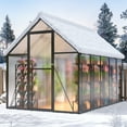 thumbnail image 5 of NETAJE 6'x9' Polycarbonate Greenhouse, Large Aluminum Walk-in Green House for Backyard, 5 of 7