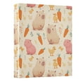 thumbnail image 2 of Three Ring Binder Cute Cartoon Capybara 1.5 Inch Round Binder D-Rings for Office Supplies and More, 2 of 9