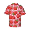 thumbnail image 4 of Strawberry Men'S 3d Print Casual Button Down Shirts, Novelty Hawaiian Short Sleeves S, 4 of 8