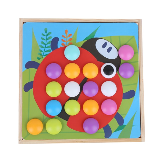 Tablero de clavijas de colores mezclados DIY juguetes de juegos de mesa de clavijas juguetes de aprendizaje no tóxicos para la educación regalo para el hogar de los niños