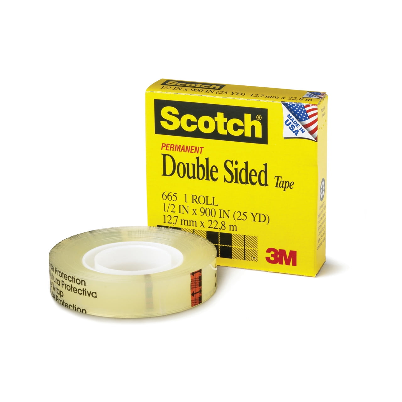 Scotch 665 Double Sided Tape 1 2 X 900 1 Core Clear 2 Pack Mmm6652pk Walmart Com