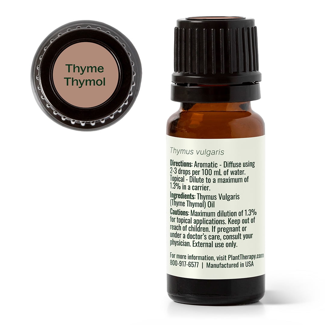 Plant Therapy Thyme Thymol Essential Oil 100% Pure, Undiluted, Natural Aromatherapy, Natural Aromatherapy 10 mL (1/3 oz)