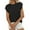 Black, variant on PeiLuo Women's Summer Mock Neck Sweater Vest - Cap Sleeve, Lightweight Loose Knit Pullover Tank Tops