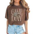 thumbnail image 4 of Game Day Camo Football Helmet Shirt for Men Women & Teens Distressed Ink-Printed Comfort Colors Tee - Espresso Shirt, Small, 4 of 8