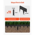 thumbnail image 3 of KFFKFF Galvanized Steel Landscape Edging, 10-Pack 40 x 4.5 Inch Metal Edging with 11 Mounting Clips, Durable Garden Edge Border for Flower Beds and Pathways, Black, 3 of 9