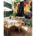 thumbnail image 5 of nqOlkjepod Outdoor Curtains for Patio Waterproof, Vintage Sunflower Rooster Outdoor Privacy Panels Grommet, Pastoral Watercolor Plaid Blackout Outside Curtains for Porch/Cabana 54"x108", 2 Panels, 5 of 8