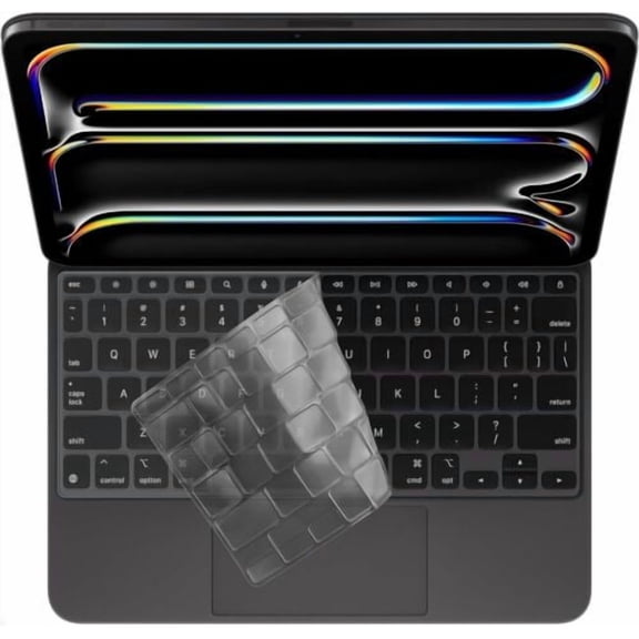 GadgetCom Magic Keyboard Cover Compatible with Apple iPad Pro 11 2024 M4, Clear TPU Protector Skin (US Layout)
