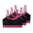 thumbnail image 2 of Xdegoge 3-Pack Seamless Sports Bras for Women Strappy Racerback Design Moisture-Wicking Activewear Bralettes Comfortable Wirefree Workout Crop Tops for Yoga, 2 of 8