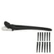 thumbnail image 4 of Pinzas para seccionar el cabello BuyWeek, 12 piezas, Pinzas de pico de pato, Profesionales, Alta calidad, 4 of 14