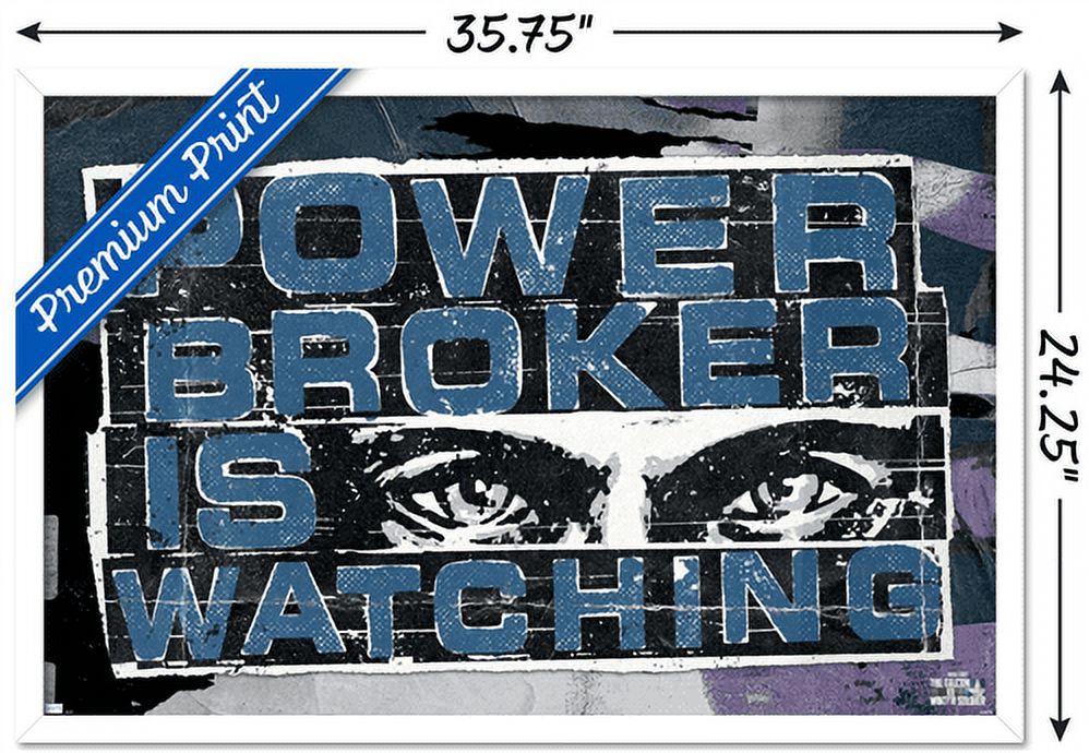 Marvel Falcon and Winter Soldier - Power Broker Watching 1 Wall Poster, 22.375" x 34", Framed
