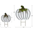 thumbnail image 6 of Metal Pumpkin Garden Stakes - Autumn Decorative Yard Signs - Indoor Outdoor  Flower Stake Fall Lawn Ornaments Pumpkin Decoration for Harvest Halloween (17.5"+26"-B), 6 of 9