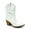 White, variant on Modern Western Cowboy Boots for Women Fashion Cowgirl Boots Pull Up Low Heel Mid-Calf Boots