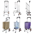 thumbnail image 6 of REGALWOVEN Folding Shopping Cart Utility Lightweight Stair Climbing Grocery Cart with Rolling Swivel Wheels, 6 of 7