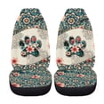 thumbnail image 4 of Jeiento Cute Paw Car Seat Covers Set of 2 Breathable Boho Flower Front Seat Cover Removable Automotive Accessories Elastic Fabrics Universal for Cars Truck SUV Van, Easy to Clean, 4 of 7