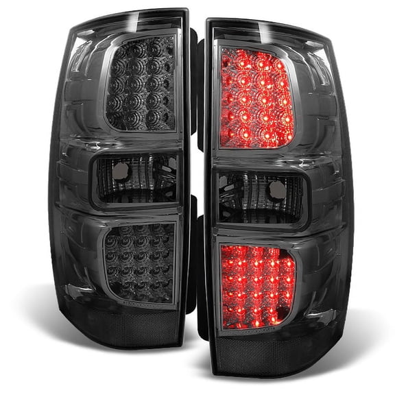 AKKON - For Chevy Suburban / Tahoe GMC Yukon / Yukon XL SUV Smoked Clear LED Tail Lights Replacement Pair Set