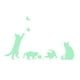 thumbnail image 4 of Pegatinas fluorescentes Pegatinas oscuras Pegatinas luminosas de dibujos animados Calcomanías para el techo 4x gato, 4 of 9