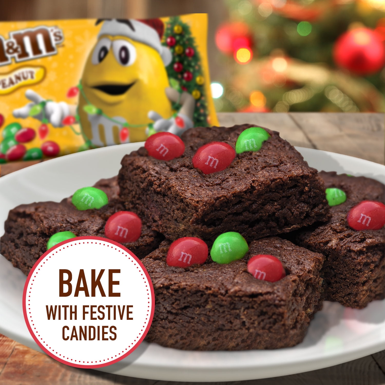 (2 pack) M&M's Peanut Milk Chocolate Christmas Candy - 10 oz Bag
