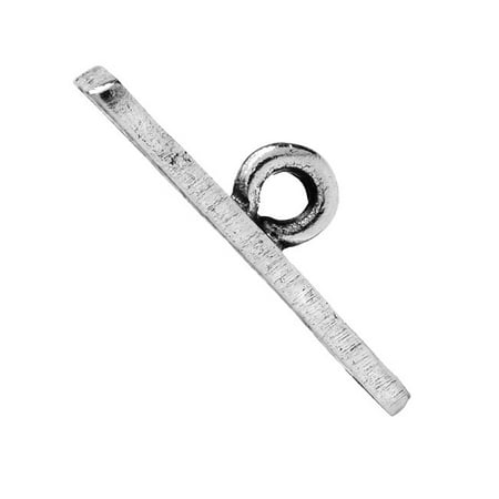- Nunn Design Toggle Clasp, Hammered Toggle Bar 19.2mm, 1 Piece, Antiqued Silver