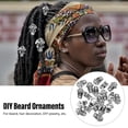 thumbnail image 3 of Adornos para rastas cuentas de metal para barba 20 piezas patrón transparente para vestimenta navideña ANGGREK Otros, 3 of 8