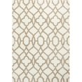thumbnail image 1 of HomeRoots 353037 5 ft. 3 in. x 7 ft. 7 in. Microfiber Ivory & Beige Area Rug, 1 of 1