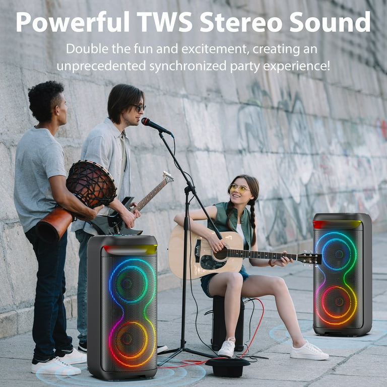 JYX Large Party Speaker, Portable Bluetooth Speaker with RGB Light, T20