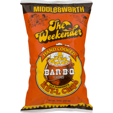 - Middleswarth Hand Cooked Old Fashioned KET-L Potato Chips Bar-B-Q Flavored The Weekender (3 Bags)