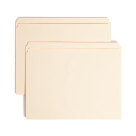 Smead® Manila Reinforced Tab Fastener Folders, Letter Size, Straight Cut, Pack Of 50