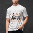 thumbnail image 2 of T Shirts For Man Halloween Funny Cartoon Graphic Printed Casual Short Sleeve Crew Neck Tops Summer Fall Outdoor Activities Mens T-Shirts White XXXL, 2 of 5