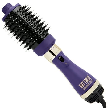 Hot Tools Pro Signature One-Step Hair Dryer Volumizer with Detachable Medium Head, Purple Blow Dryer
