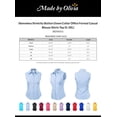thumbnail image 2 of Made by Olivia Women's Junior Fit Sleeveless Stretchy Button Down Collar Office Formal Casual Blouse Shirts Top (S-3XL), 2 of 5