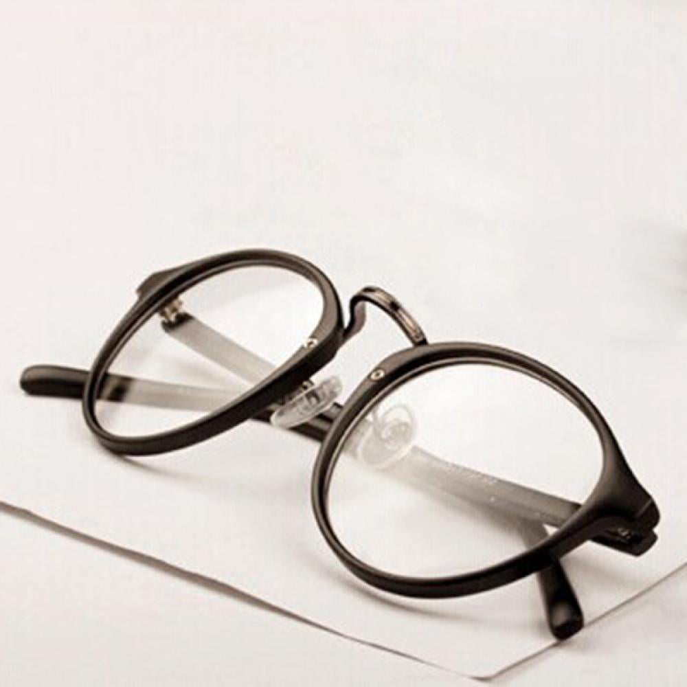 Retro Nerd Geek Oversized Eye Glasses Horn Rim Framed Clear Lens Spectacles