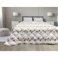 thumbnail image 1 of Coneflower Down Alternative Comforter, Illustration of Repetitive Burgeoning Garden Flowers on a Plain Background, Microfiber Quilt for All Season, 5 Sizes, Multicolor, by Ambesonne, 1 of 3