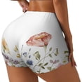 thumbnail image 1 of Balery Watercolor Floral Pantalones cortos de entrenamiento estampados para mujer, sin costuras, ajustados, para gimnasio, yoga, correr, deportes, ejercicio activo, fitness.-Small, 1 of 8