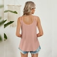 thumbnail image 5 of IWEMEK Women Tops Sleeveless Cute Chic Summer Beach Swimsuit Coverups Tank Top Dressy Casual Pure Color Pink Tees, 5 of 6